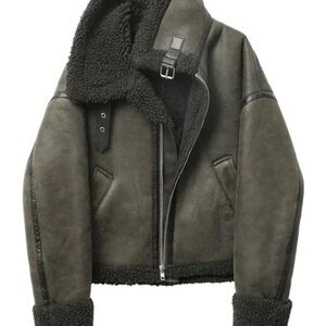Stylish Shearling Aviator Jacket